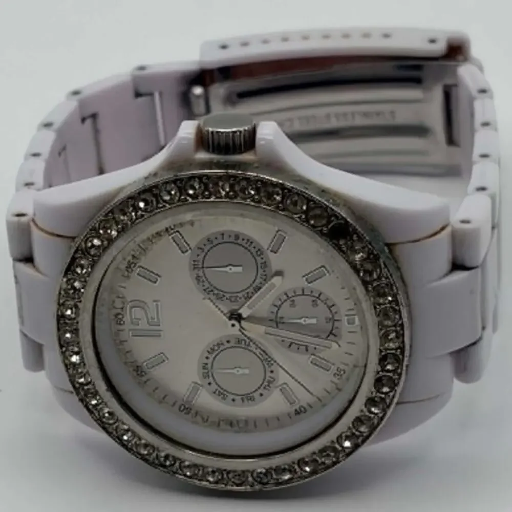 Silver & White Retro Men's Watch